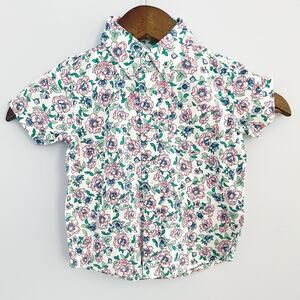 Crewcuts by J. Crew NEW Floral Button Down Shirt Size 12-18 months